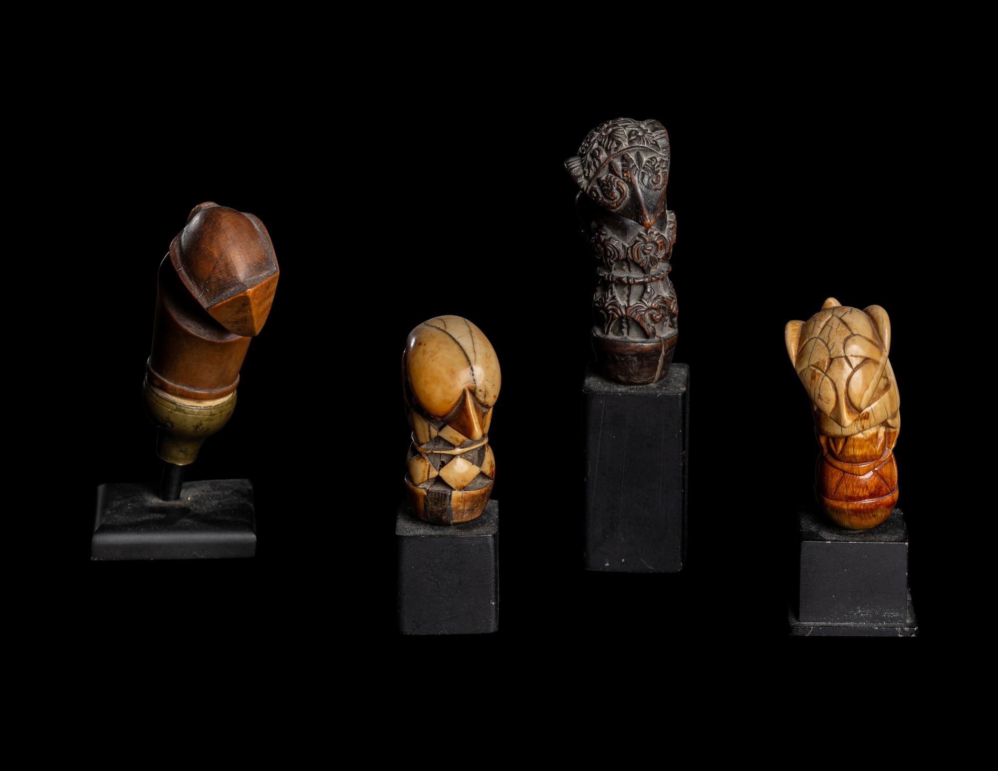 Four Indonesian Kris Knife Handles