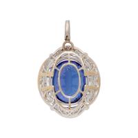 TANZANITE AND DIAMOND PENDANT