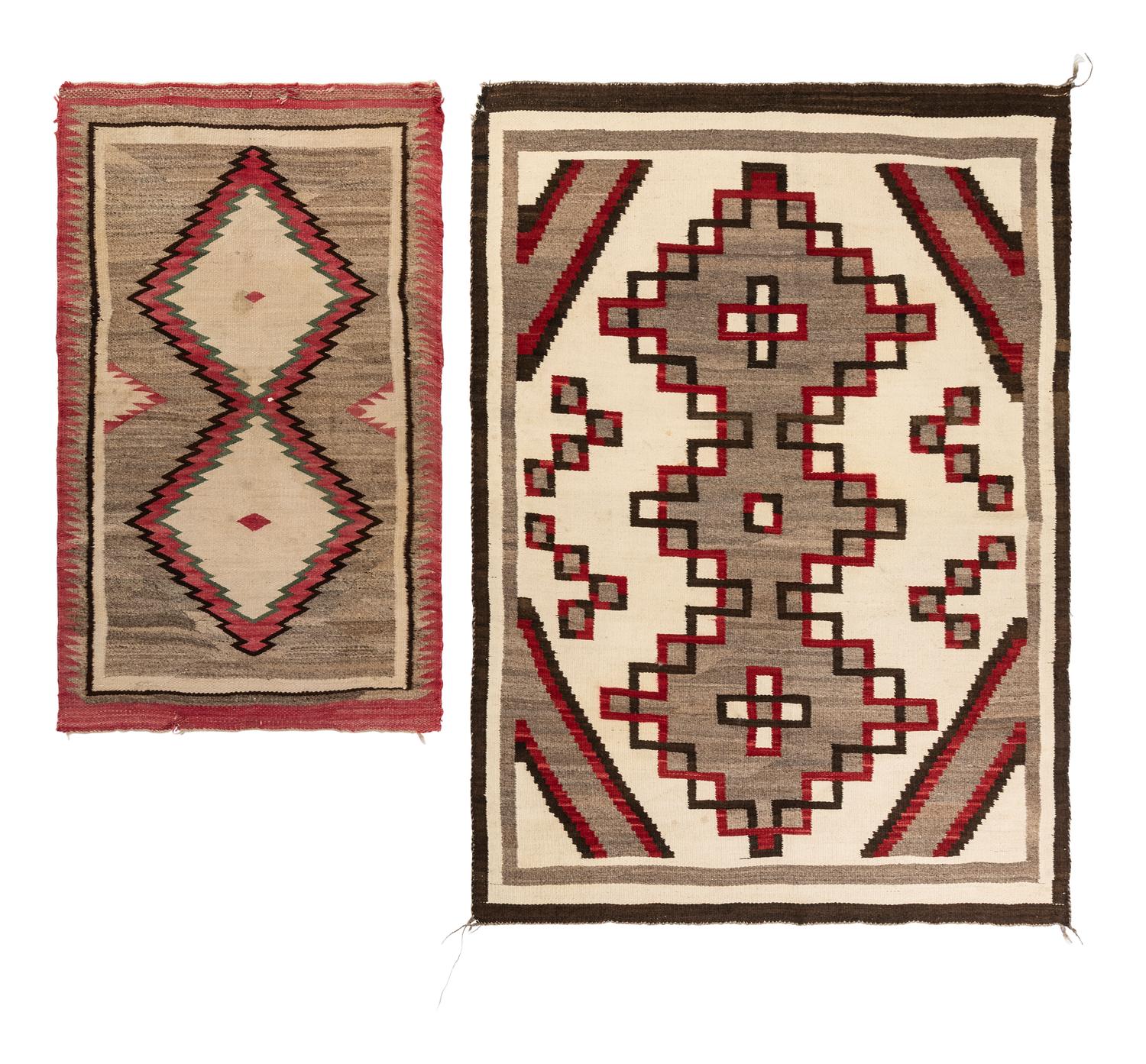 Navajo Two Grey Hills Pattern Weaving / Rug