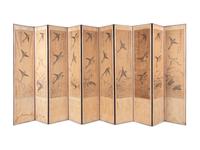 A Ten-Panel Floor Screen