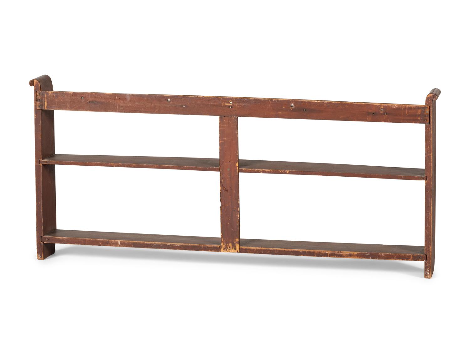 A Painted Pine Hanging Shelf
