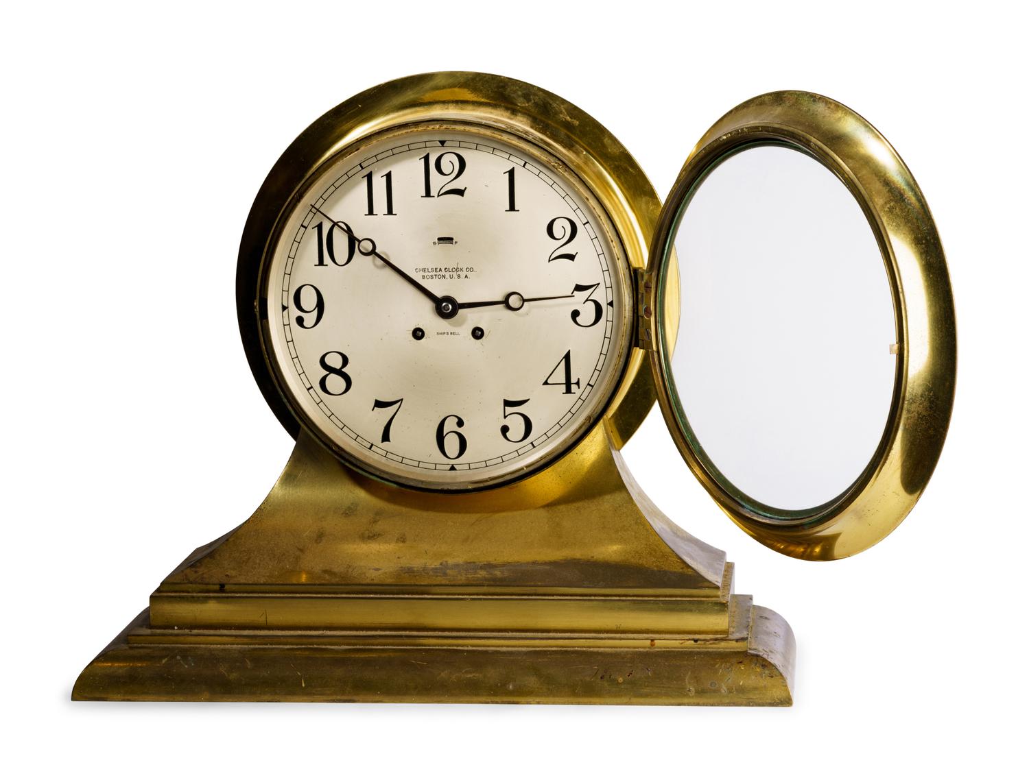 A Large Chelsea Ship's Bell Mantel Clock