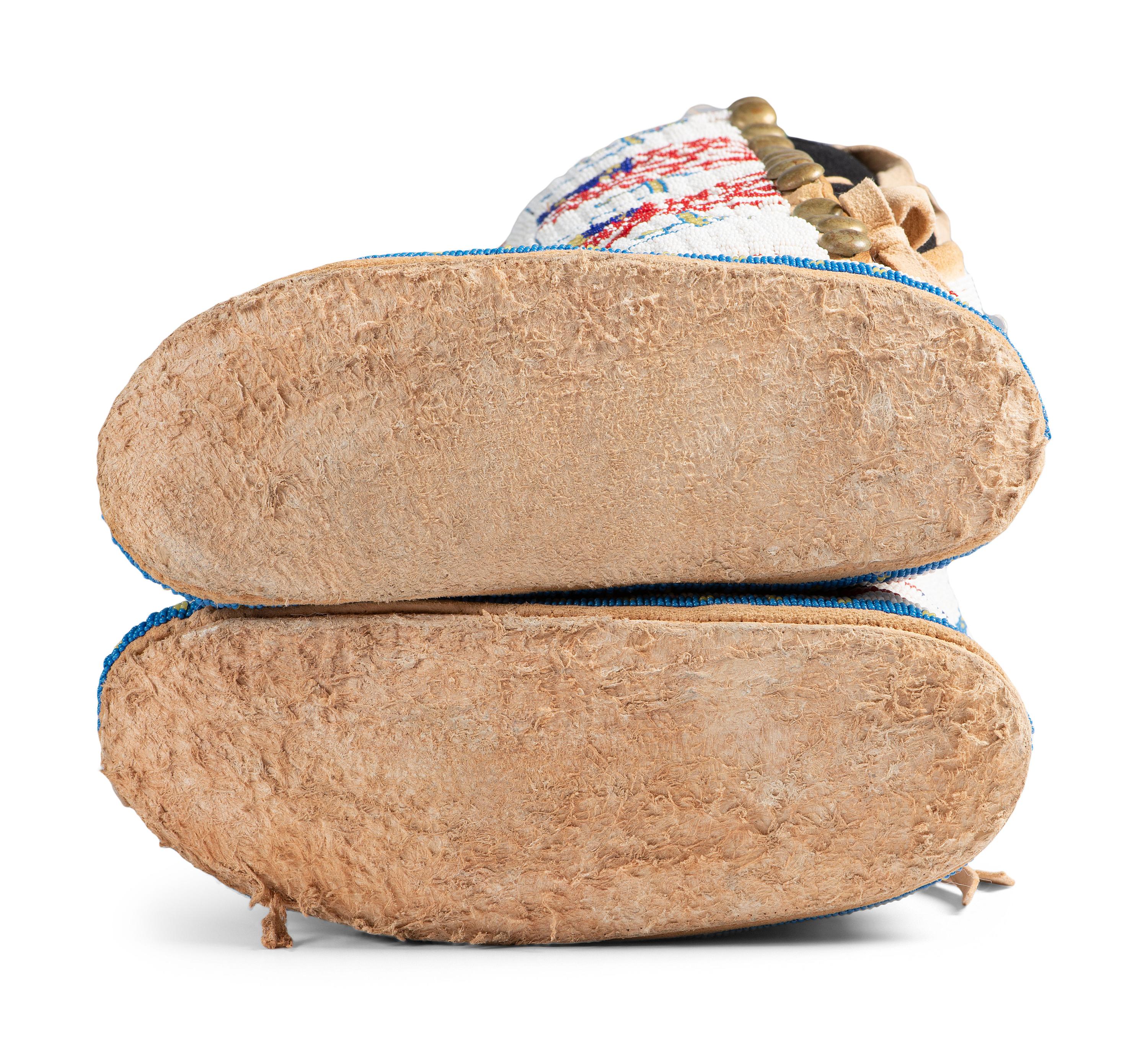 Beaded Boot Moccasins, with American Flags