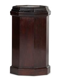 A Federal Style Sailor's Valentine Inset Mahogany Octagonal Pot Cupboard