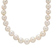 CULTURED SOUTH SEA PEARL AND DIAMOND NECKLACE