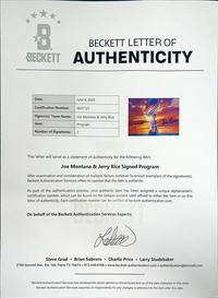 A Joe Montana and Jerry Rice Signed Autograph Super Bowl XXIII Game Program (Beckett Authentication Services Letter)