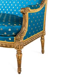 A Louis XVI Style Giltwood Canapé