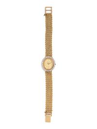 GENEVE, 14K YELLOW GOLD AND DIAMOND WRISTWATCH