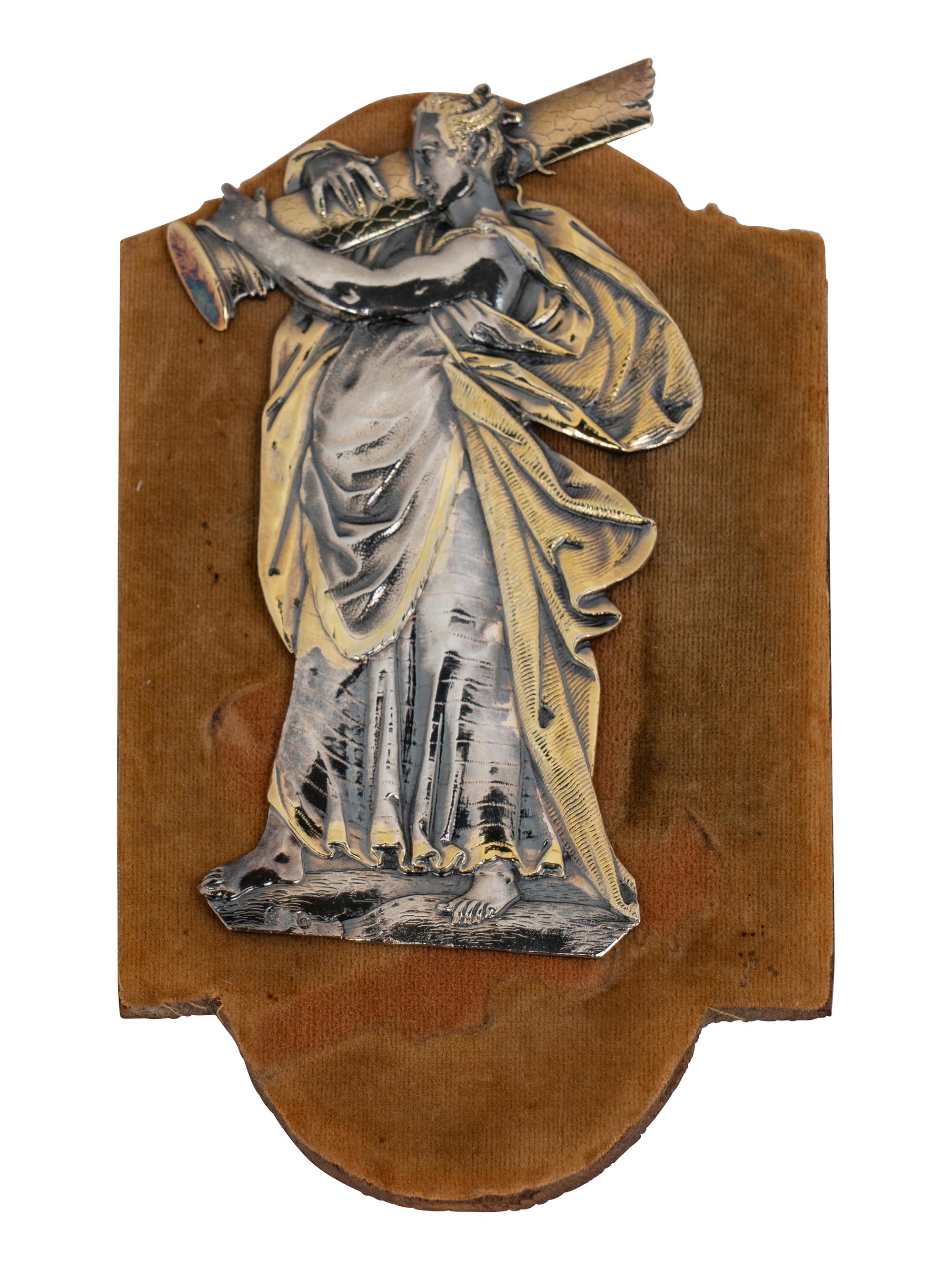 A Set of Five South German Silver Figural Plaques
