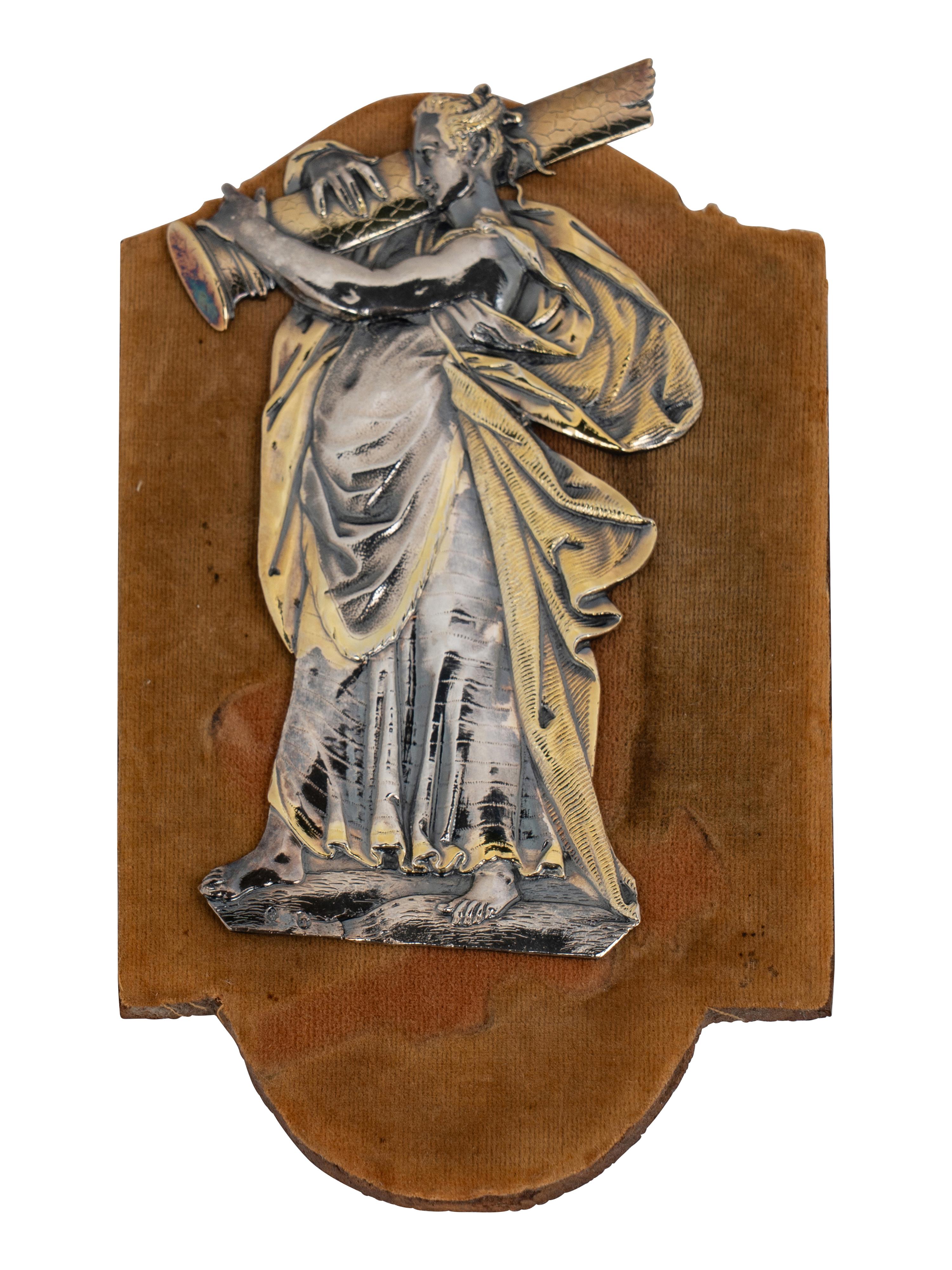 A Set of Five South German Silver Figural Plaques