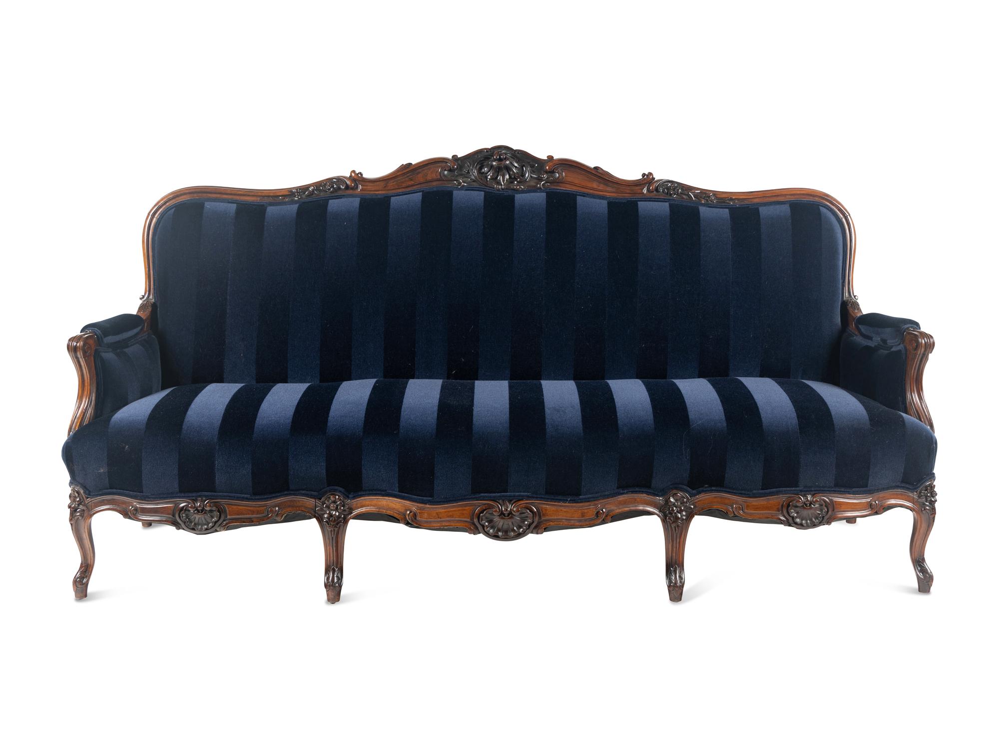 A Louis XV Style Rosewood Sofa