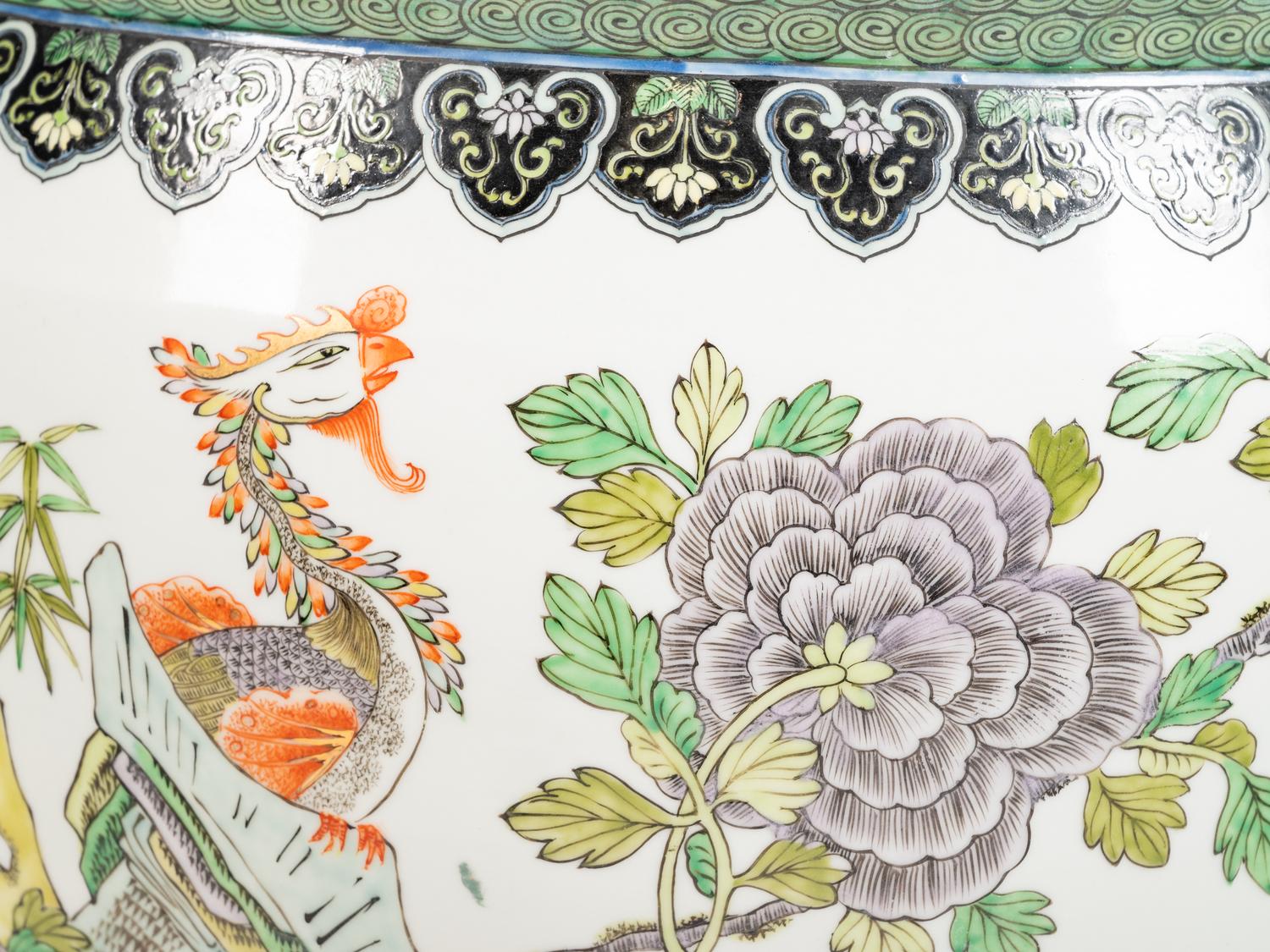 A Chinese Export Famille Verte Porcelain Fishbowl