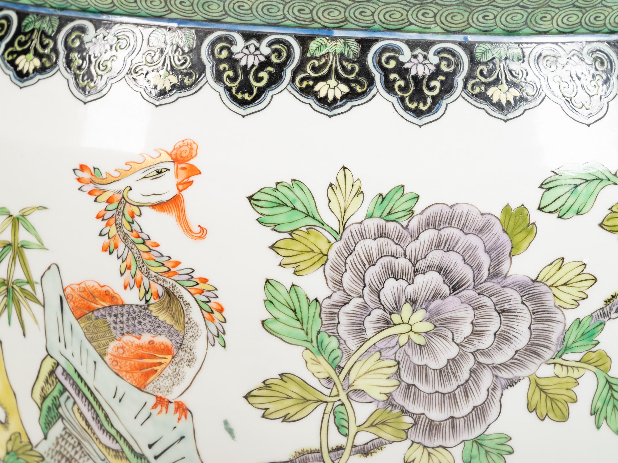 A Chinese Export Famille Verte Porcelain Fishbowl