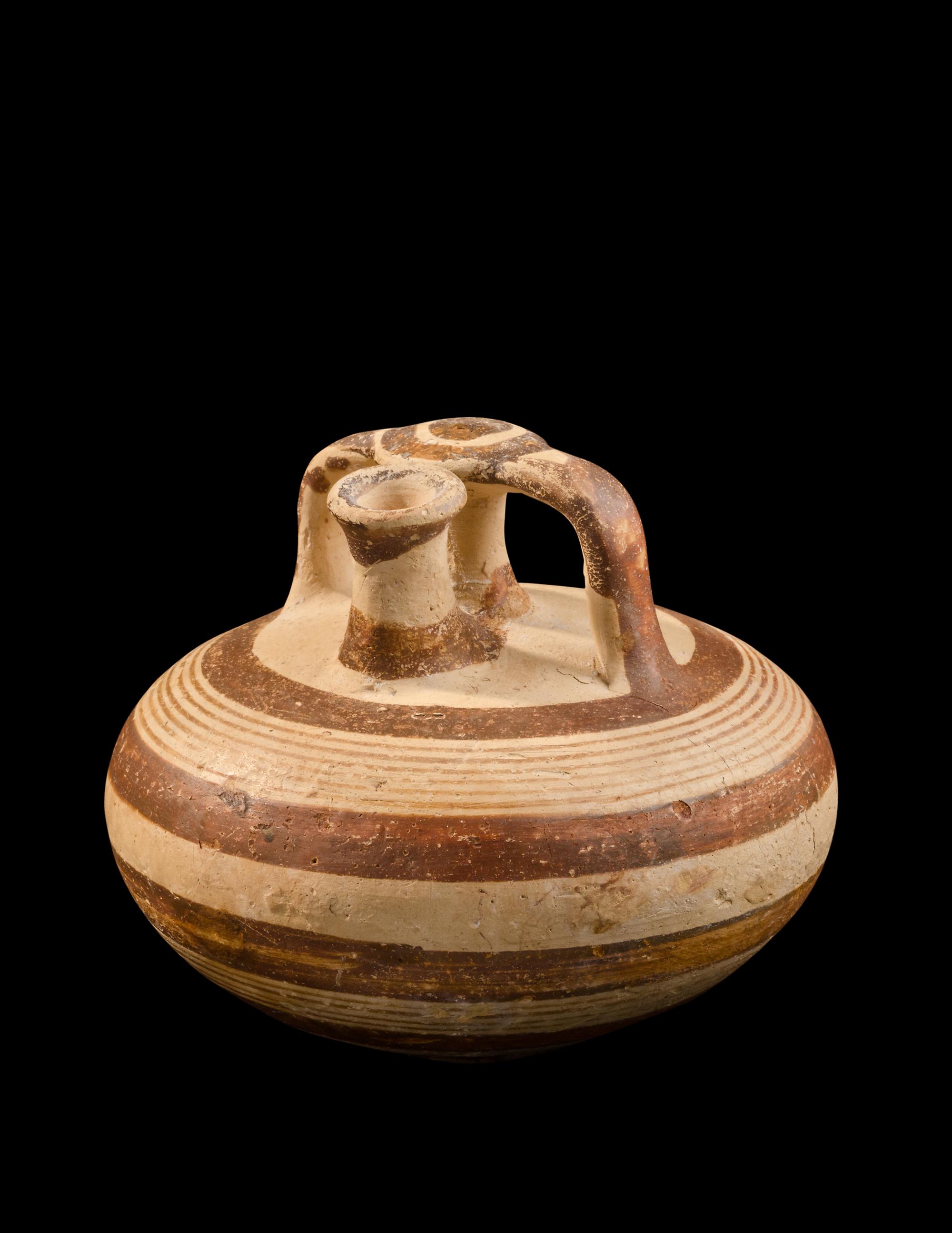 A Mycenaean Pottery Stirrup Jar