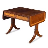 A George III Mahogany and Satinwood Sofa Table