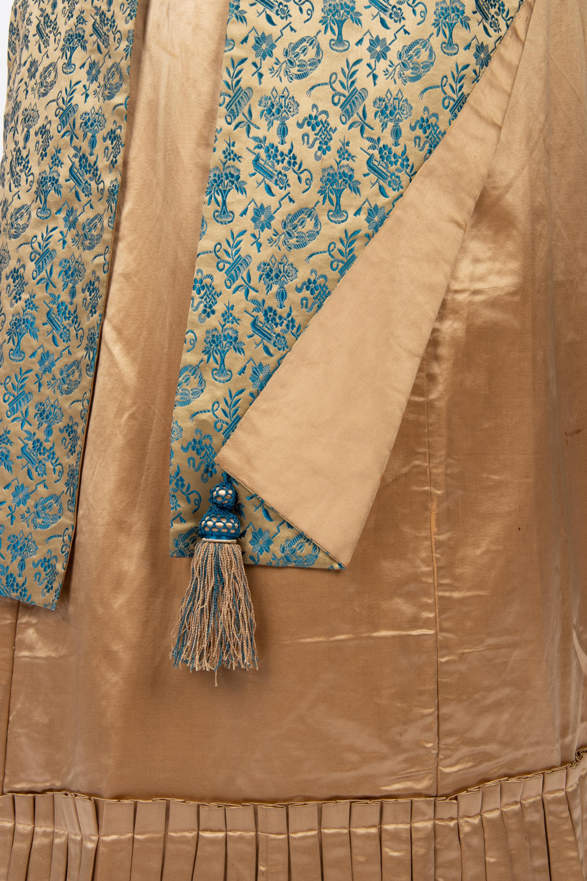 Silk Two-Piece Bustle Dress, 1880s