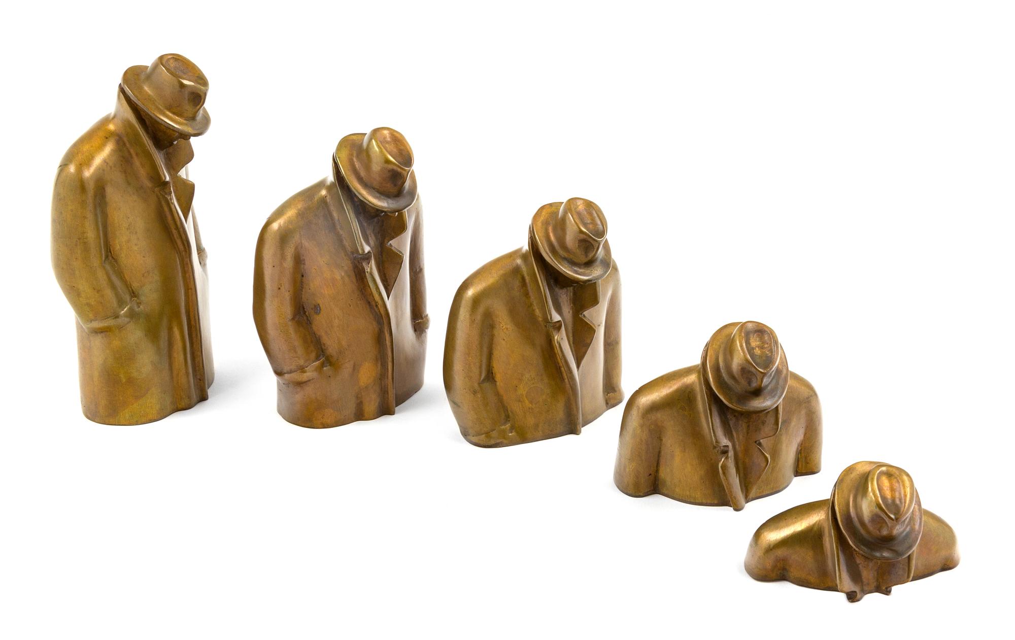 Artist Unknown, (20th/21st century), Untitled (Descending Man in Fedora and Slicker)