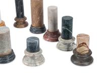 A Group of Eleven Small Italian Grand Tour Style Marble Columns