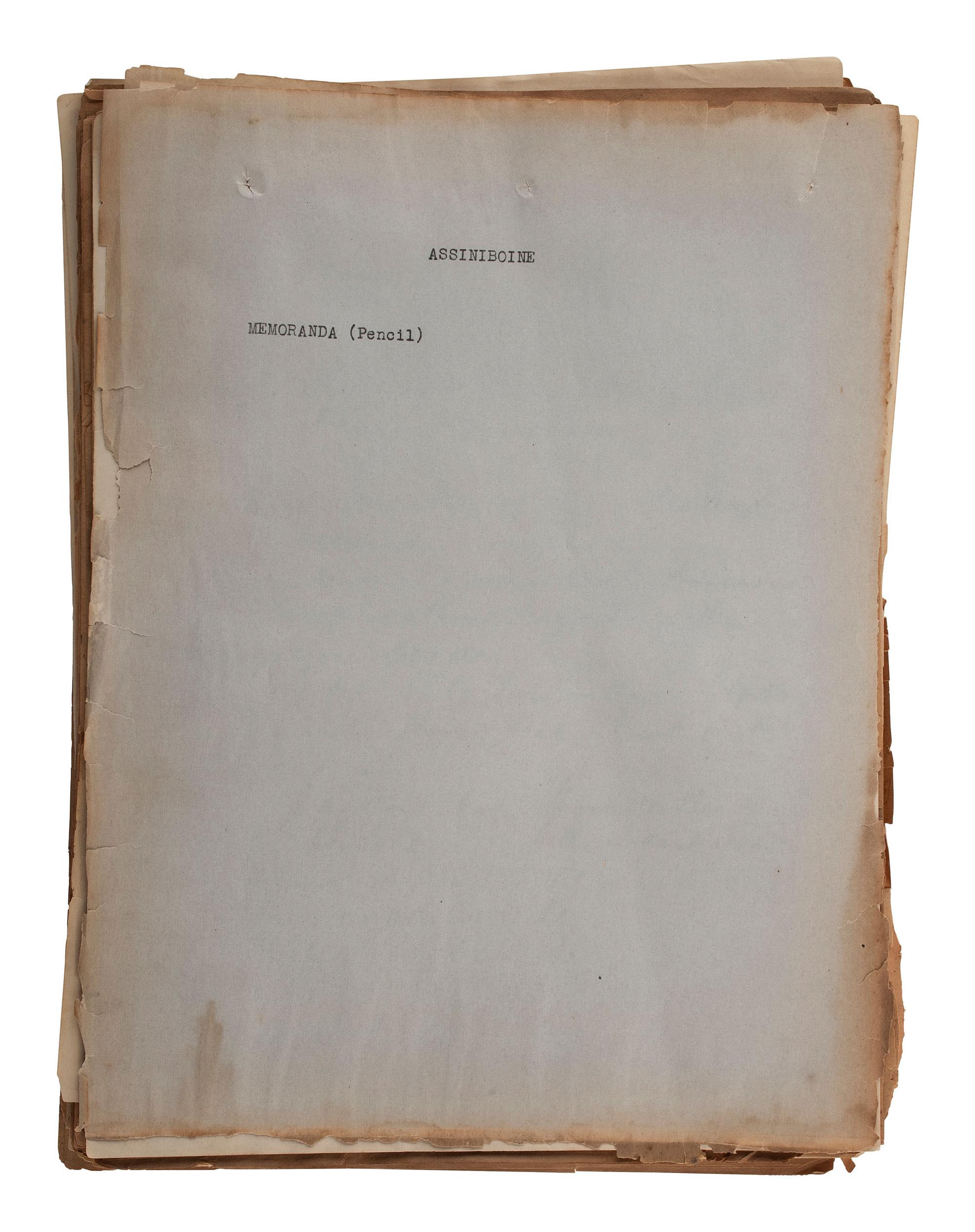 [NATIVE AMERICAN]. Papers associated with the Sioux, Assiniboine, and Ponca Nations, ca early 1900s.