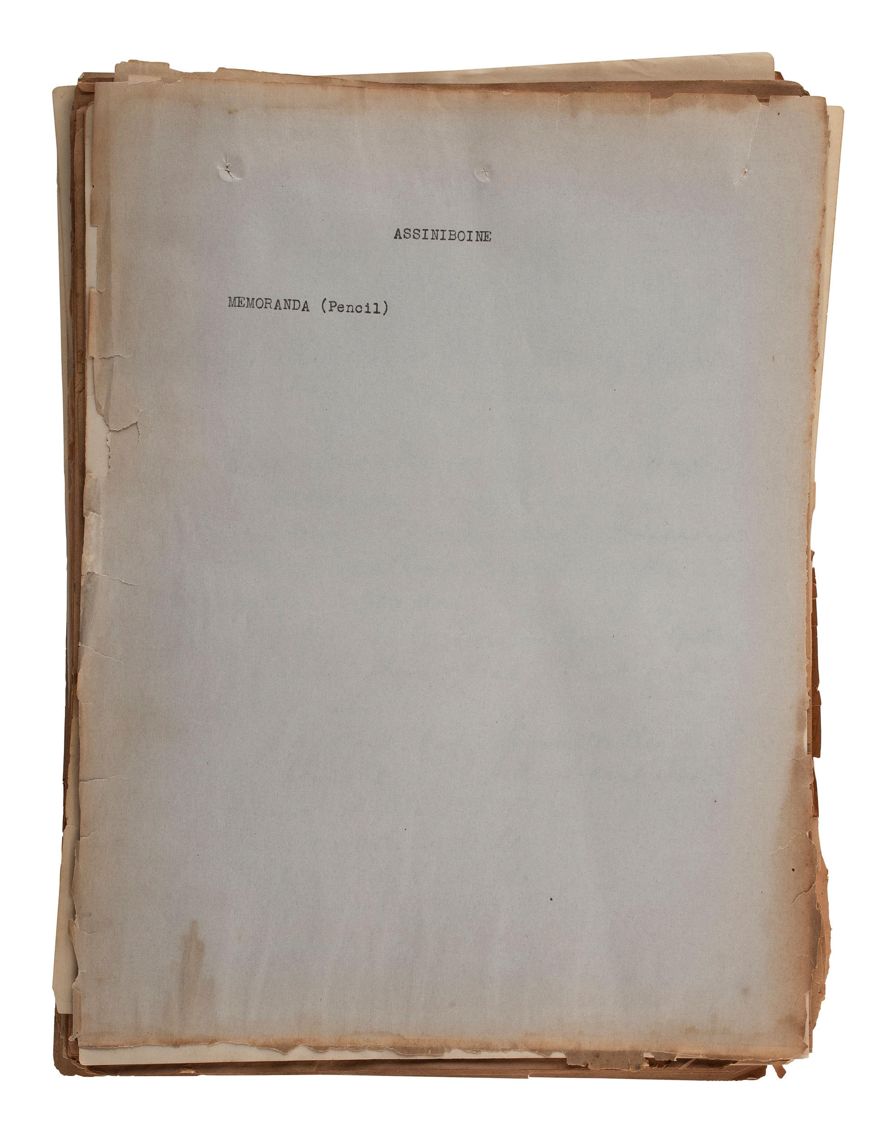 [NATIVE AMERICAN]. Papers associated with the Sioux, Assiniboine, and Ponca Nations, ca early 1900s.