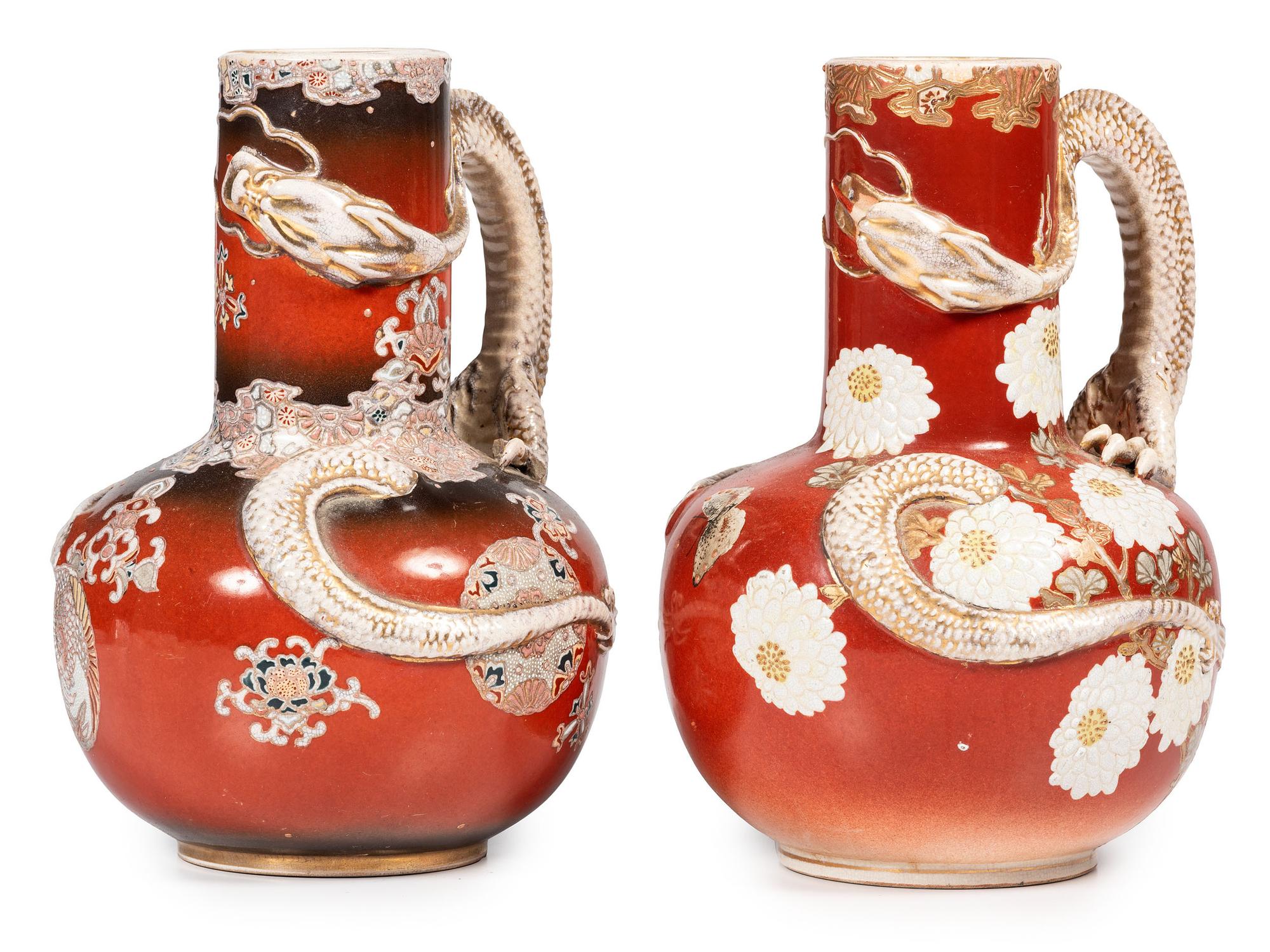 A Pair of Chinese Enamel Decorated Porcelain Vases