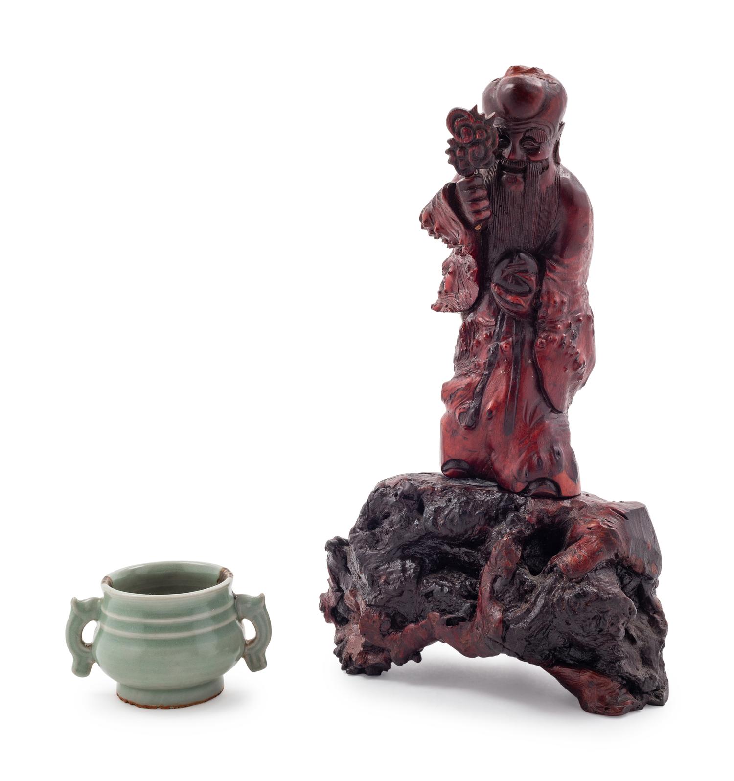 A Small Celadon Glazed Porcelain Incense Burner