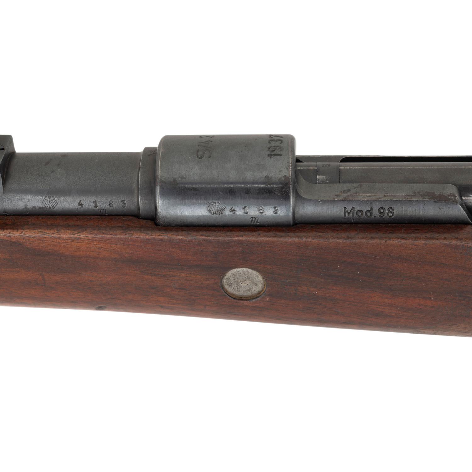**Pre-War S/42 Code 1937 Mauser 98K Rifle with Matching Numbers, Droop-Wing Eagle & Non Import Marked
