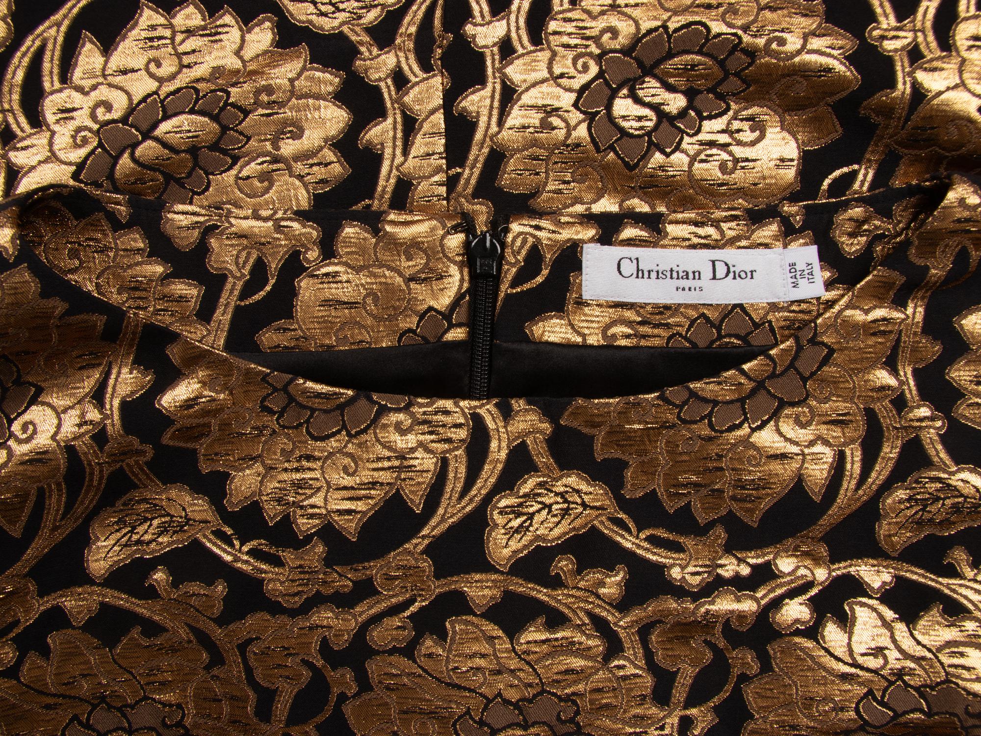 Christian Dior by John Galliano , Gold Brocade Cocktail Dress, 2009