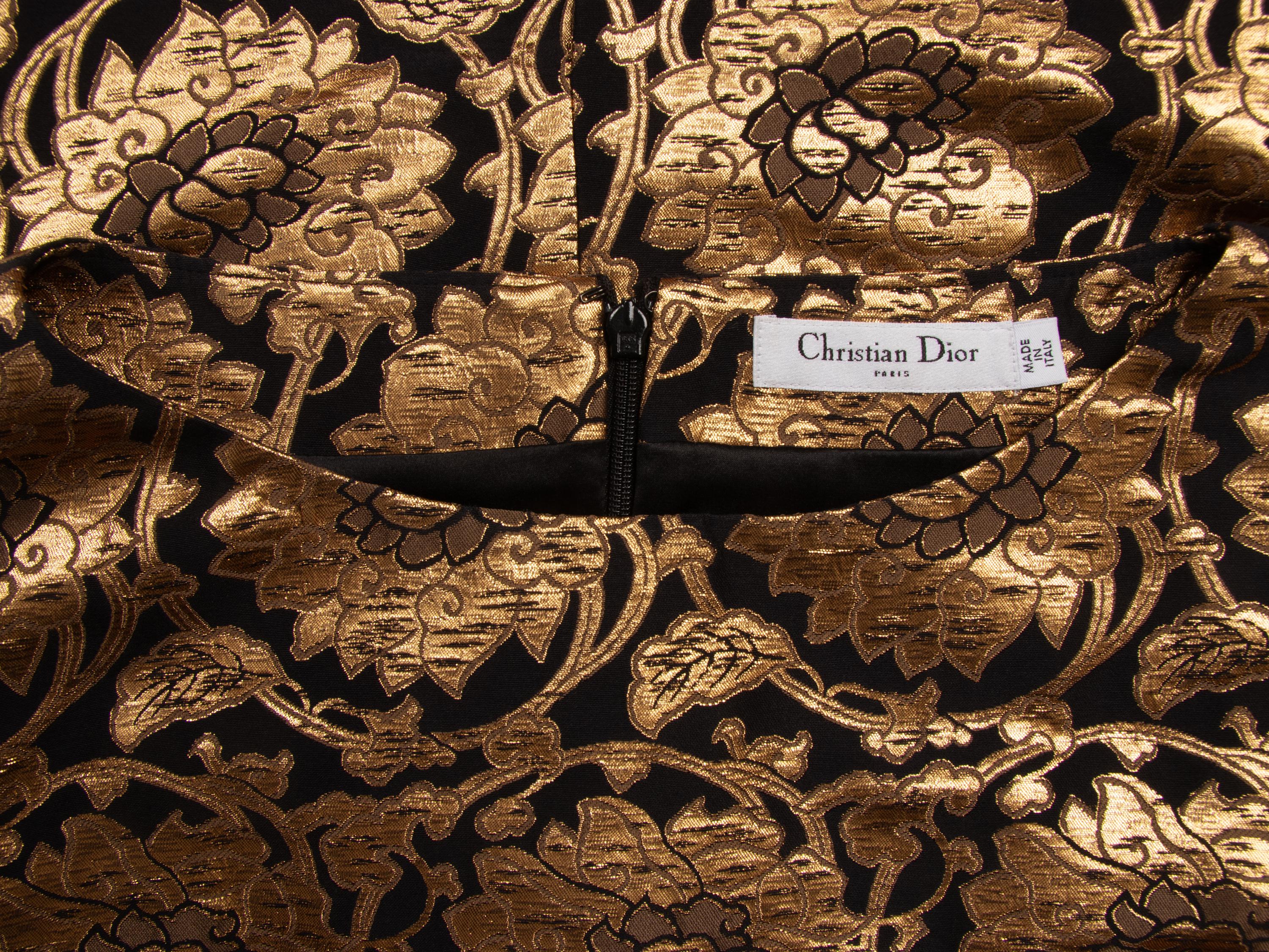 Christian Dior by John Galliano , Gold Brocade Cocktail Dress, 2009