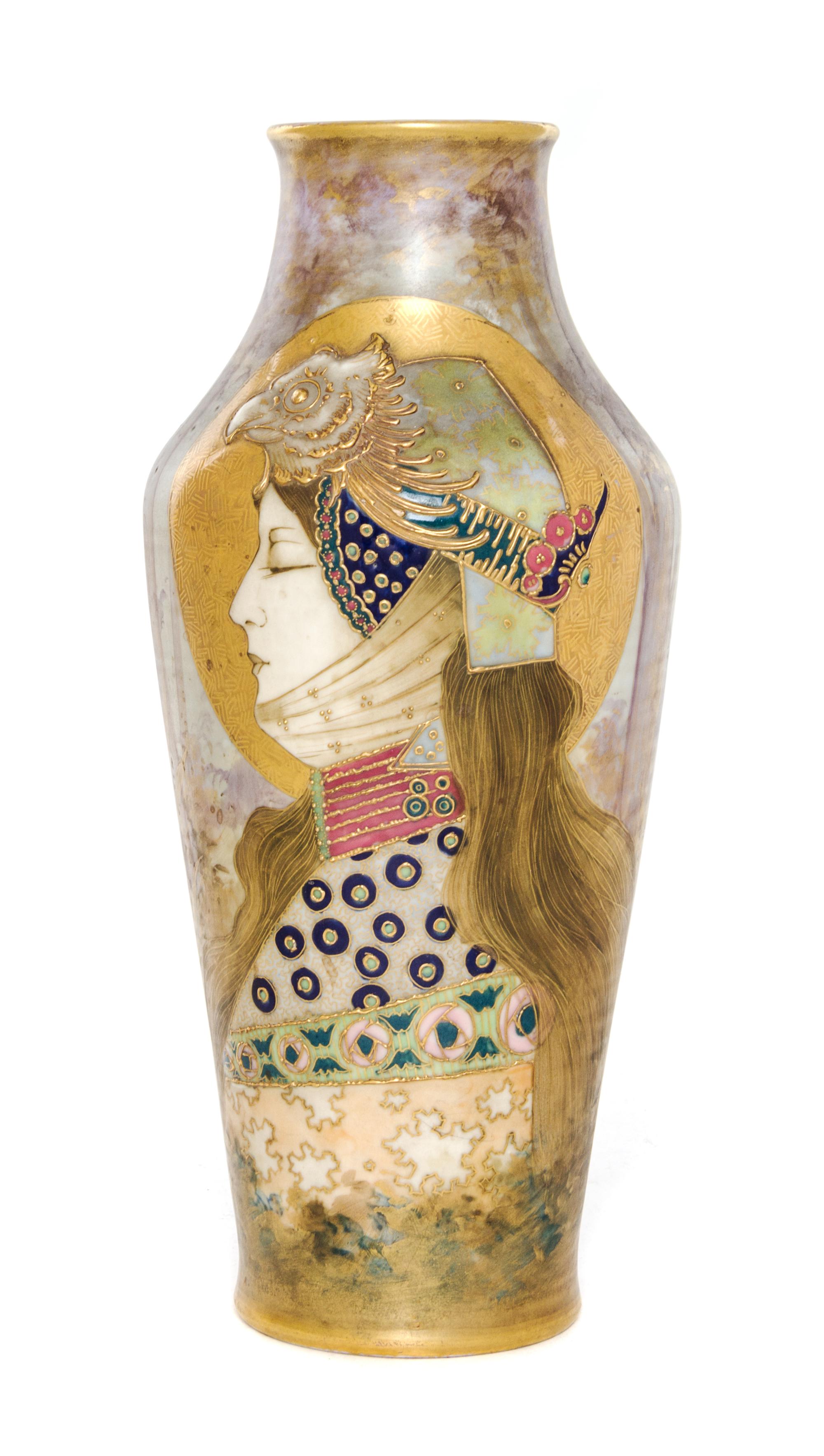 An Amphora Porcelain Vase Height 12 inches.