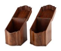 A Pair of George III Style Inlaid Mahogany Cutlery Boxes