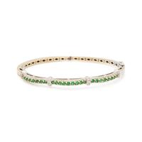 TSAVORITE GARNET AND DIAMOND BANGLE BRACELET