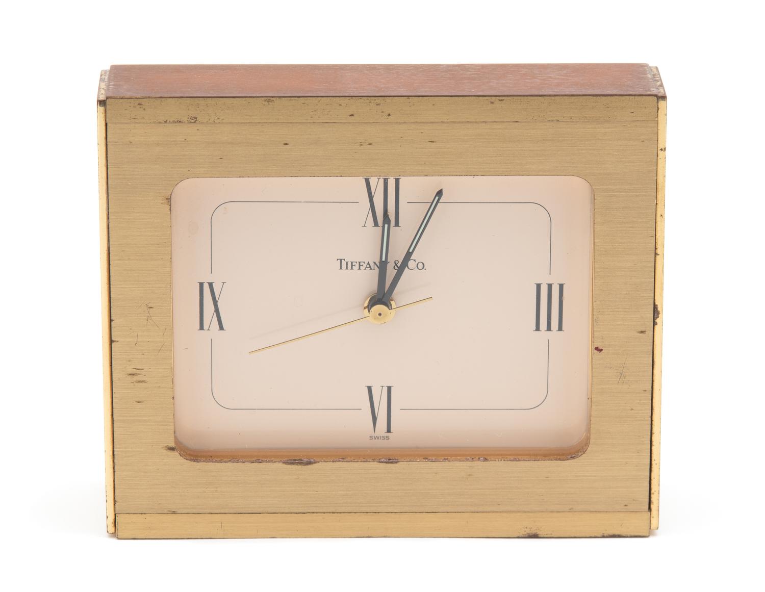 A Tiffany & Co. Desk Clock Height 6 inches. — 20TH CENTURY