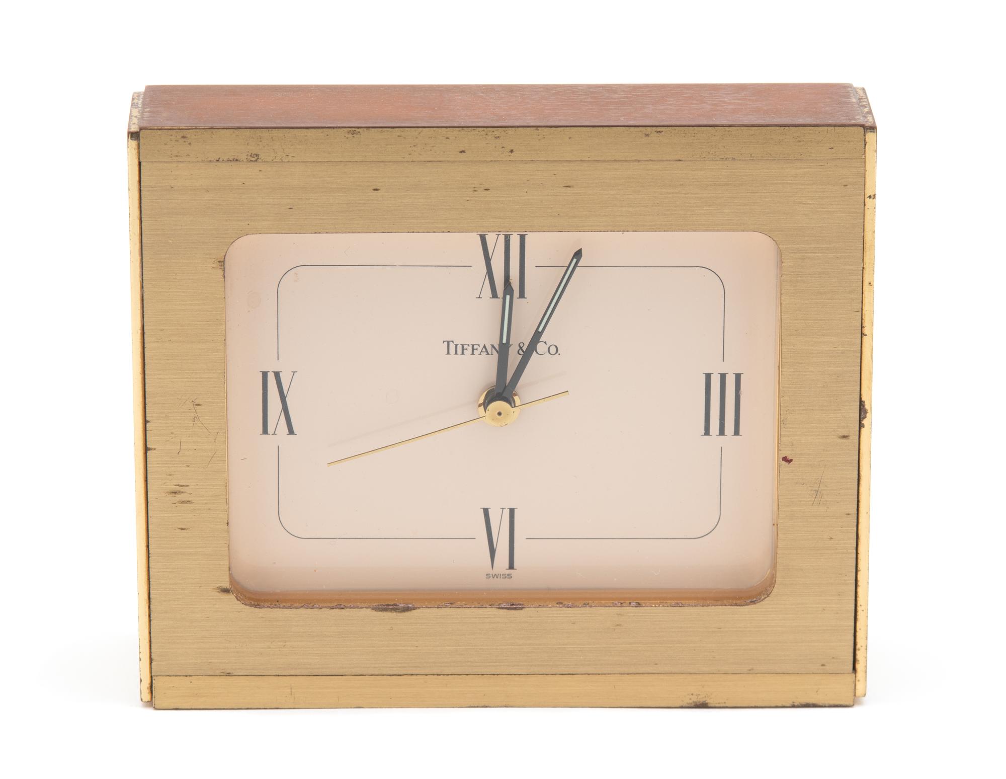 A Tiffany & Co. Desk Clock Height 6 inches. — 20TH CENTURY