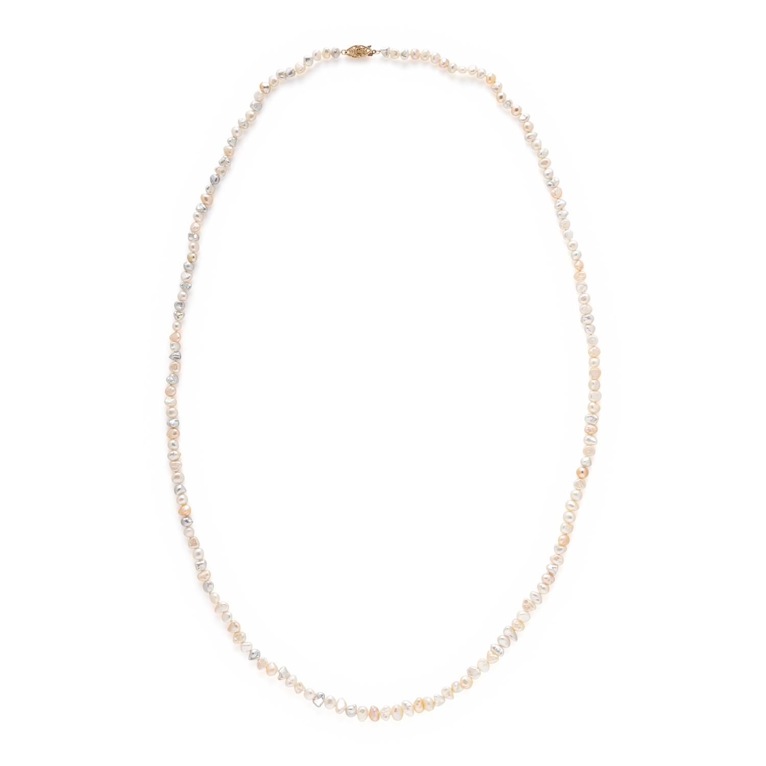 COLLECTION OF CULTURED PEARL AND YELLOW GOLD JEWELRY