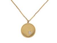 YELLOW GOLD FOB CHAIN AND CHARM