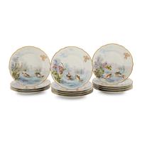 A Set of Fourteen Paris Porcelain Cabinet Plates