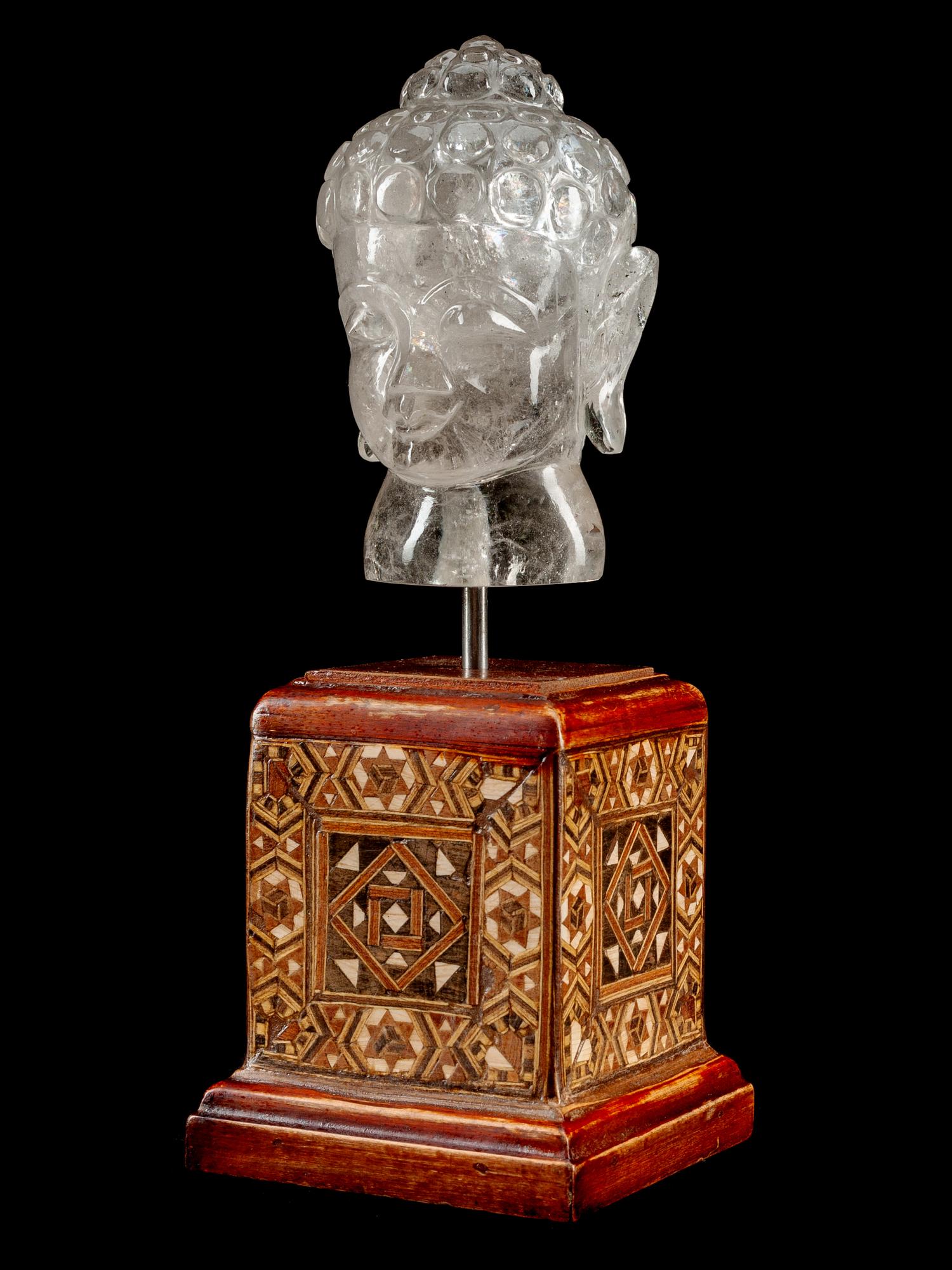 A Chinese Carved Rock Crystal Buddha