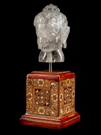 A Chinese Carved Rock Crystal Buddha