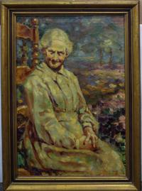 Frank Post, (American, 1897-1966), Portrait of Elderly Woman, 1925