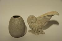 Two Haeger Pottery Vases Height of tallest 8 3/4 inches. — 1940s