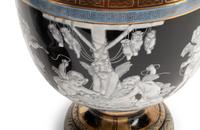A Pair of Minton Style Porcelain Covered Vases