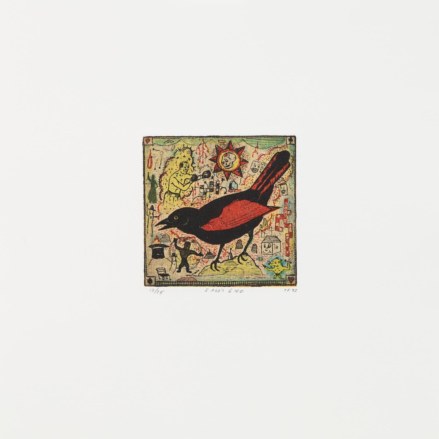Tony Fitzpatrick, (American, b. 1958), Birds, 1993-94 (a group of 13)