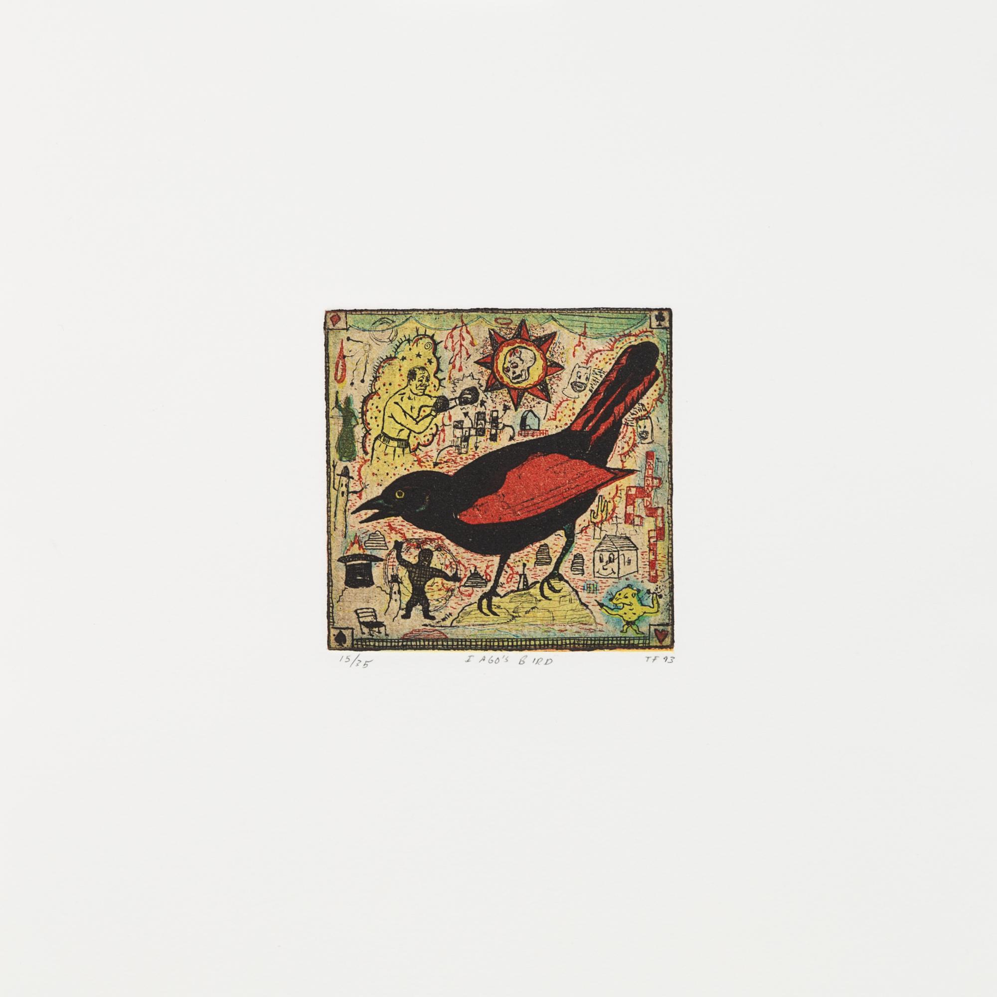 Tony Fitzpatrick, (American, b. 1958), Birds, 1993-94 (a group of 13)