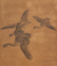 A Chinese Hardstone Embellished Four-Panel Floor Screen