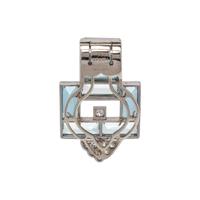 CARTIER, ART DECO, AQUAMARINE AND DIAMOND CLIP BROOCH