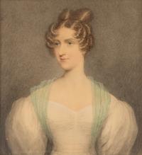 Portrait of Miss Foote, Actress and Portrait of a Woman (a pair of works), 1827