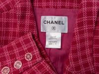 Chanel, Raspberry Plaid Tweed Blazer
