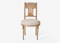 A Gustavian Neoclassical painted wood side chair, Sweden, late 18th century