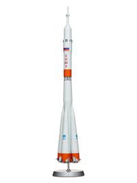 [SPACE TRAVEL]. Russian Soyuz rocket model, made by Samara. Ca 1960s.